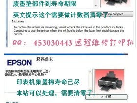 EPSON L3118 L3119 L3110 L1118 L1119 L3115打印机废墨清零软件(带详细清零方法教程)